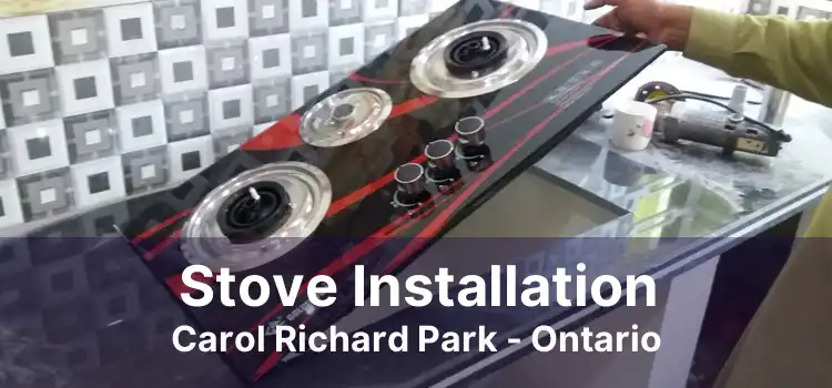 Stove Installation Carol Richard Park - Ontario